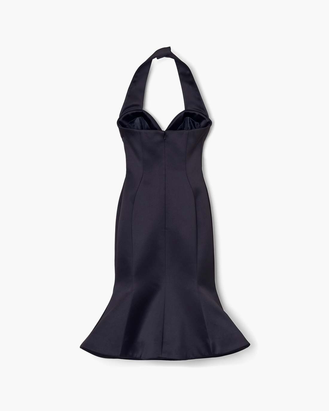 Sculpted Satin Halter Dress Black Marc Jacobs