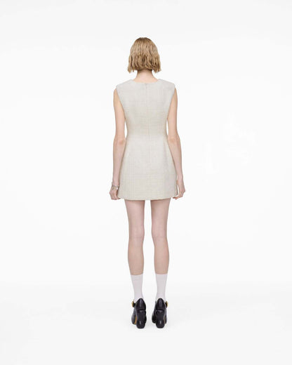 Sculptural Tweed Dress Ivory Marc Jacobs