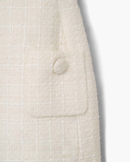 Sculptural Tweed Dress Ivory Marc Jacobs