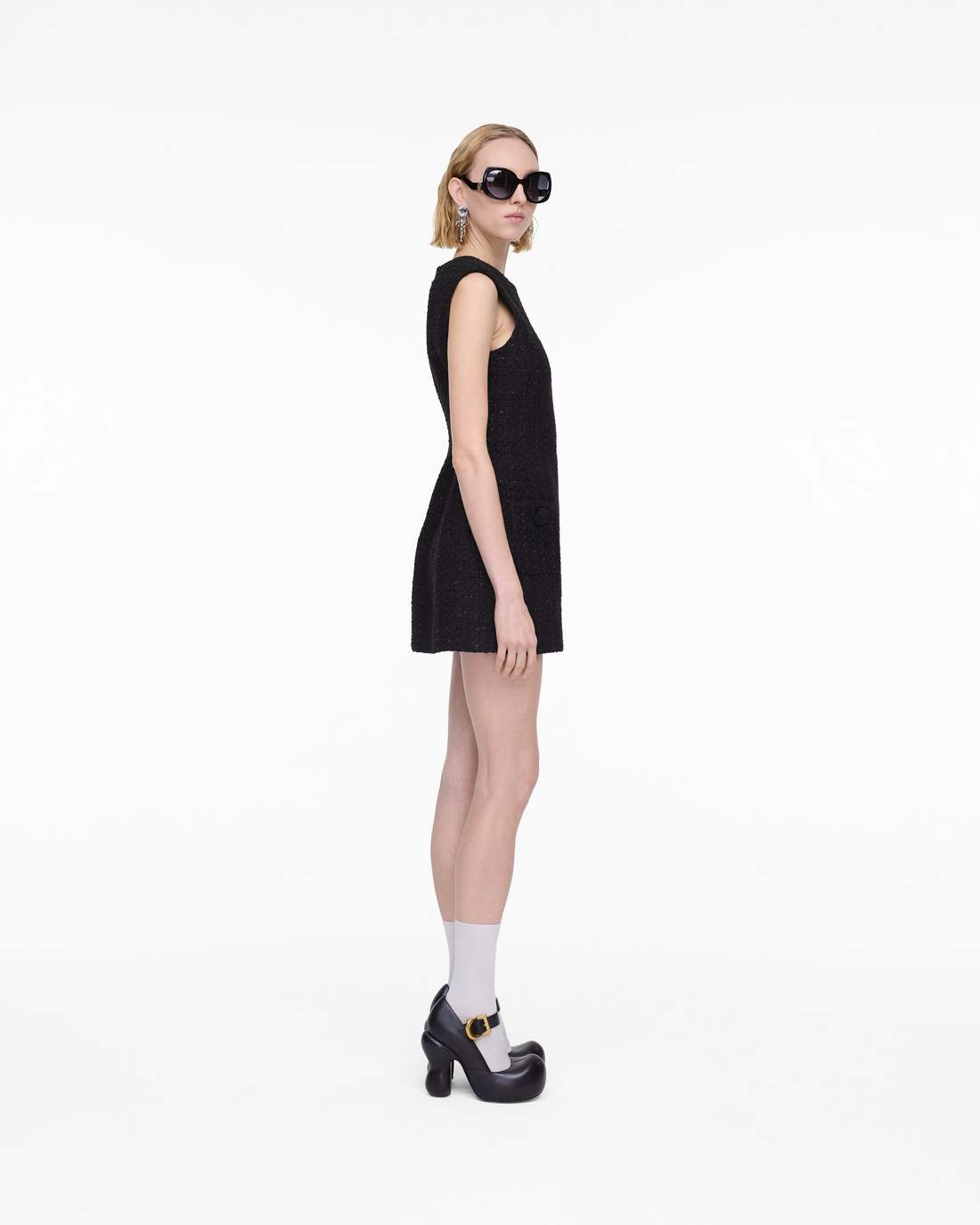 Sculptural Tweed Dress Black Marc Jacobs