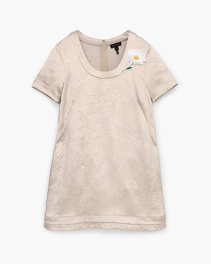 Crushed Satin Dress Champagne Marc Jacobs