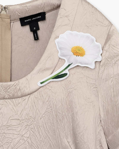 Crushed Satin Dress Champagne Marc Jacobs