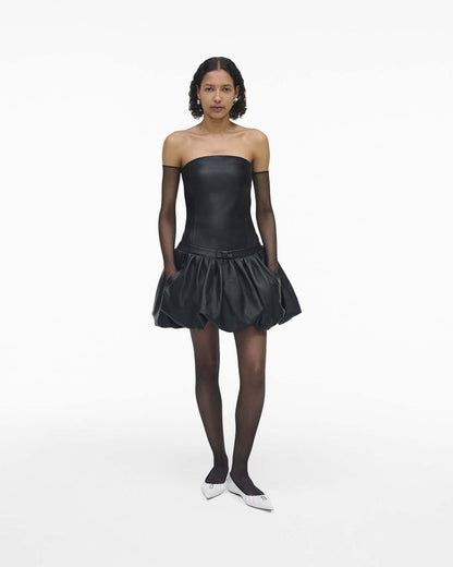 The Leather Bubble Dress Black Marc Jacobs