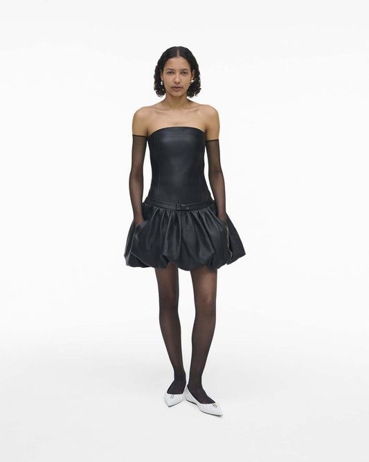The Leather Bubble Dress Black Marc Jacobs