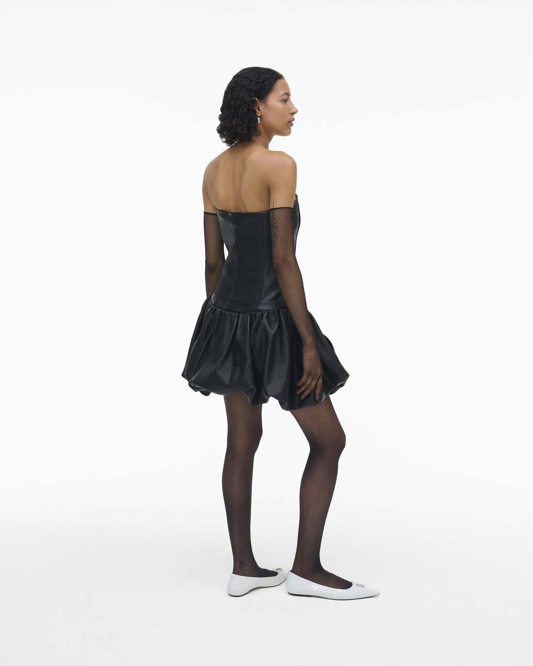 The Leather Bubble Dress Black Marc Jacobs
