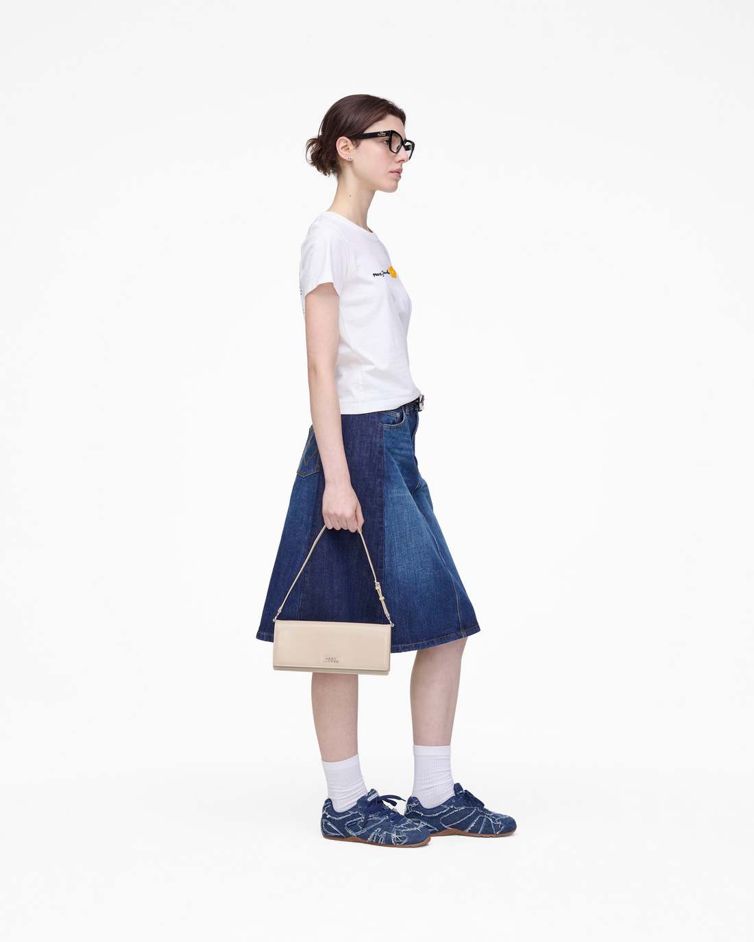 Daisy Logo Slim Tee White Marc Jacobs