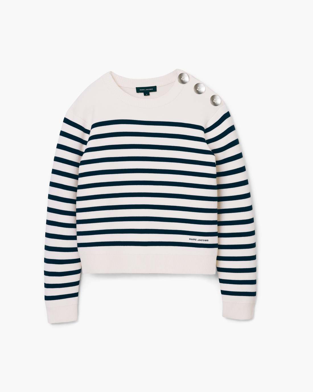 Breton Stripe Crewneck White/Navy Marc Jacobs
