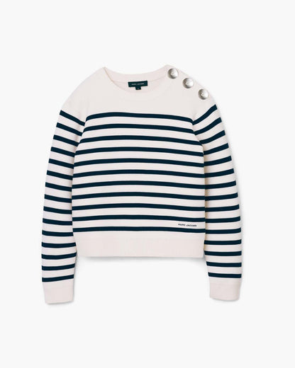 Breton Stripe Crewneck White/Navy Marc Jacobs