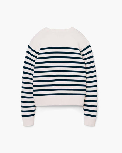 Breton Stripe Crewneck White/Navy Marc Jacobs