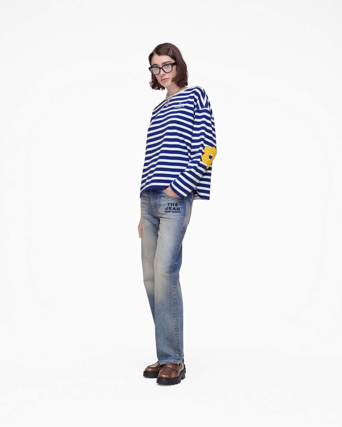 Daisy Striped Longsleeve Pansy/White Marc Jacobs