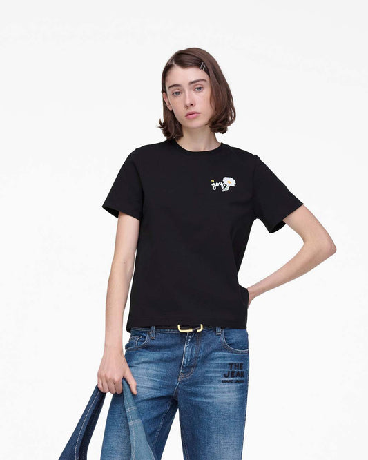 Marc Is Joy Daisy Baby Tee Black Marc Jacobs