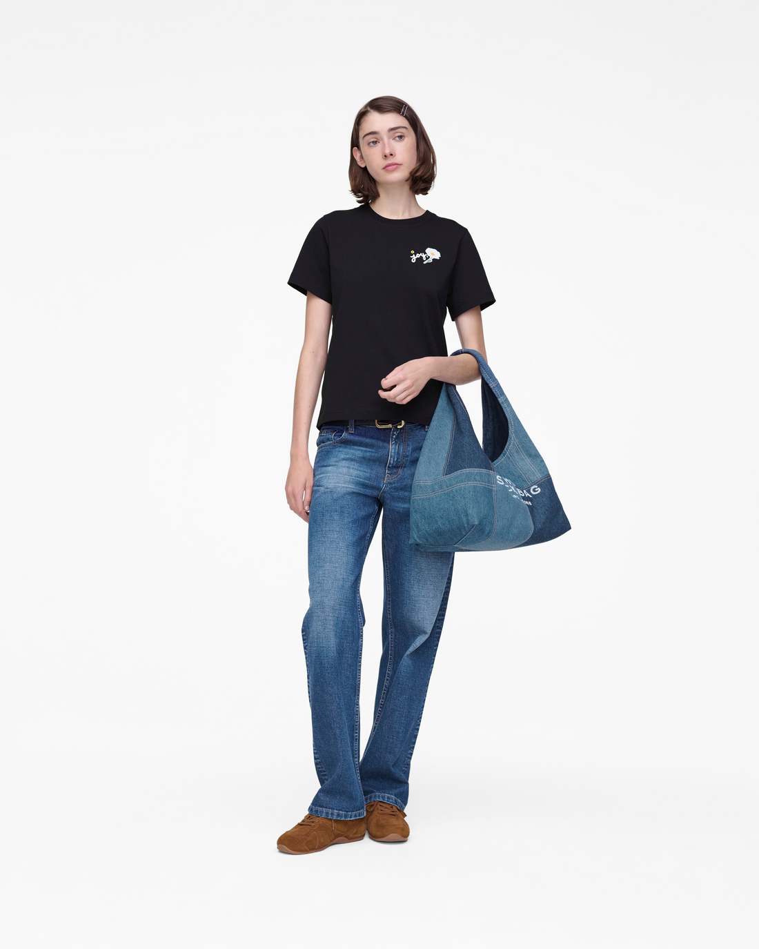 Marc Is Joy Daisy Baby Tee Black Marc Jacobs