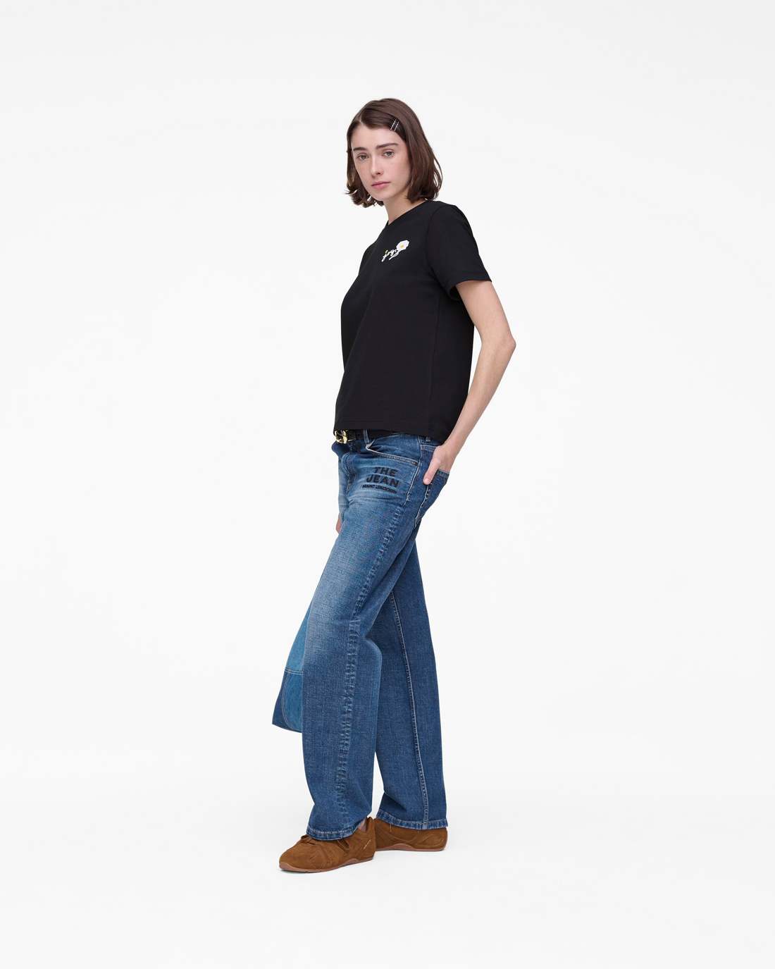 Marc Is Joy Daisy Baby Tee Black Marc Jacobs