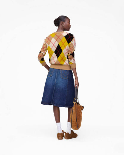 Preppy Daisy Argyle Crewneck Joy Yellow Multi Marc Jacobs