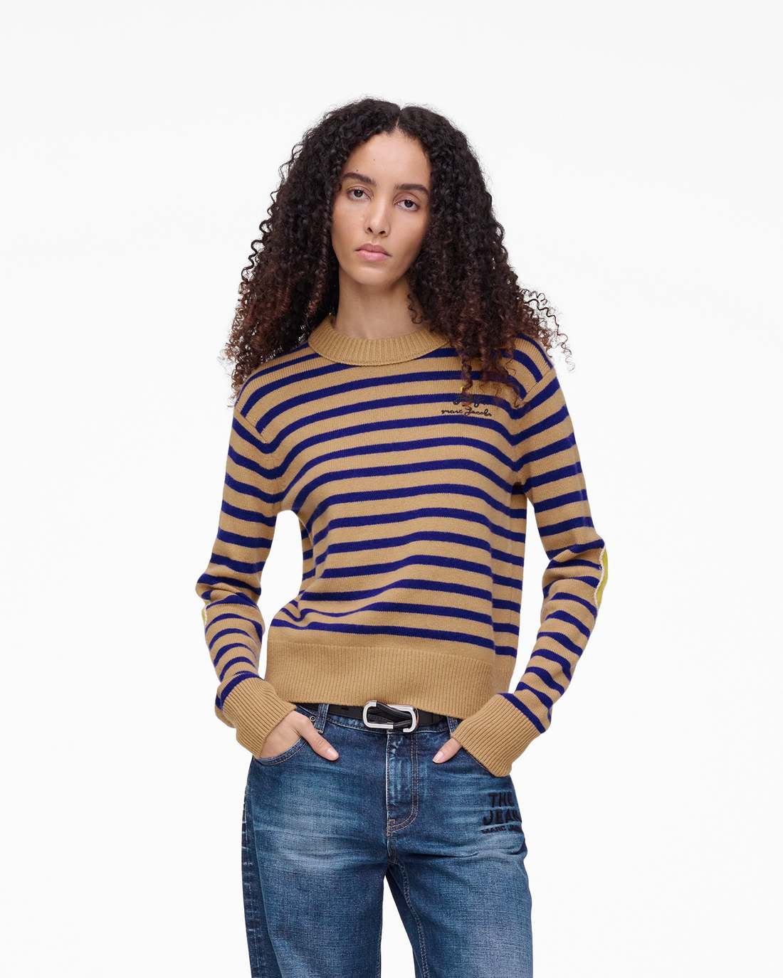 Joy Striped Crewneck Camel/Pansy Marc Jacobs