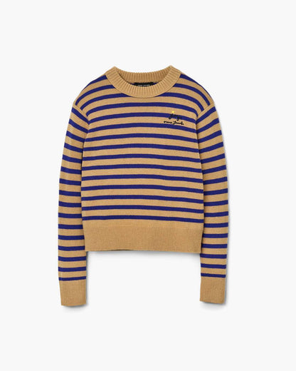 Joy Striped Crewneck Camel/Pansy Marc Jacobs