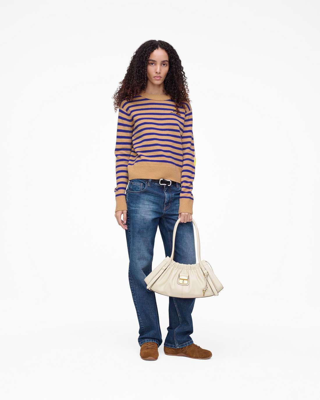 Joy Striped Crewneck Camel/Pansy Marc Jacobs