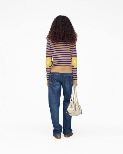 Joy Striped Crewneck Camel/Pansy Marc Jacobs