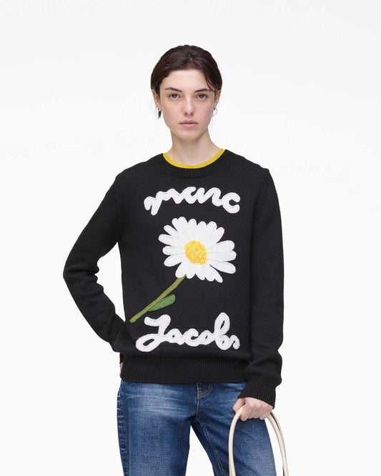 Marc Is Joy Jacquard Crewneck Black Marc Jacobs