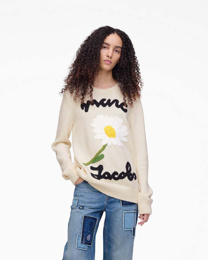 Marc Is Joy Jacquard Crewneck Ivory Marc Jacobs