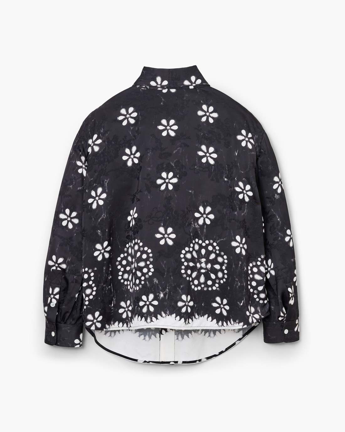 Trompe L'Oeil Eyelet Bow Blouse Black/White Marc Jacobs