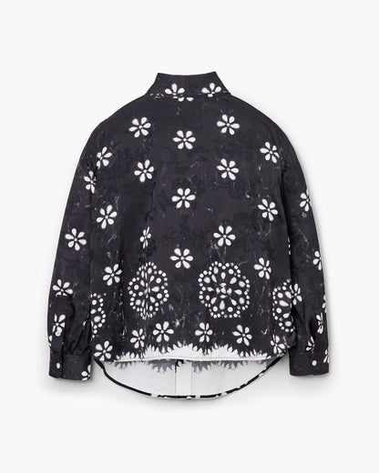 Trompe L'Oeil Eyelet Bow Blouse Black/White Marc Jacobs