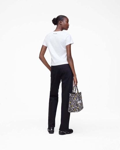 Trompe L'Oeil Eyelet Slim Tee White Multi Marc Jacobs