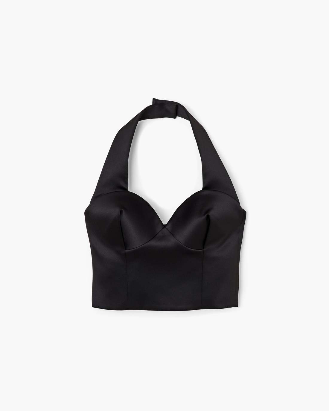Sculpted Satin Halter Top Black Marc Jacobs