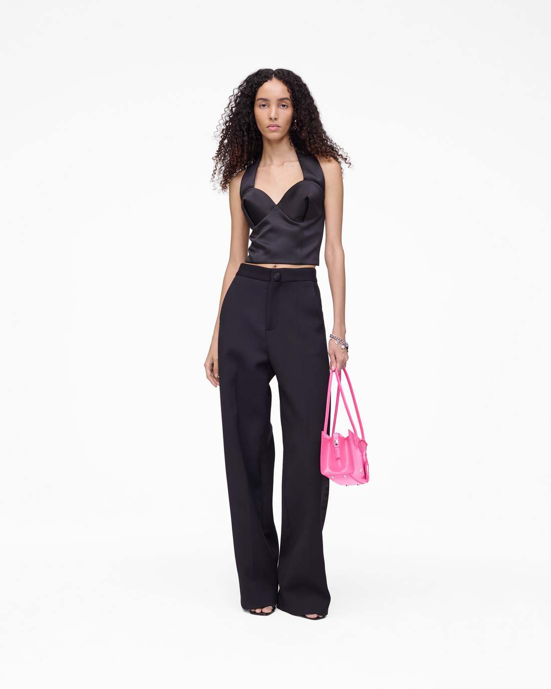 Sculpted Satin Halter Top Black Marc Jacobs