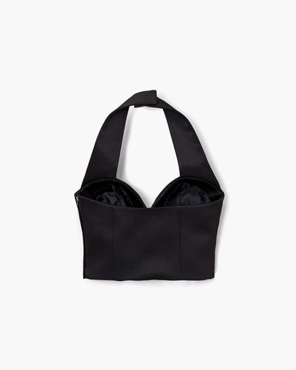 Sculpted Satin Halter Top Black Marc Jacobs