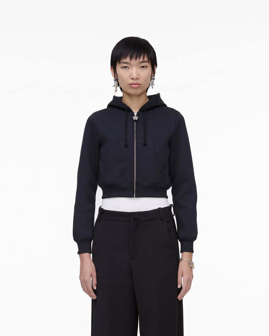 Charm Cropped Hoodie Black Marc Jacobs