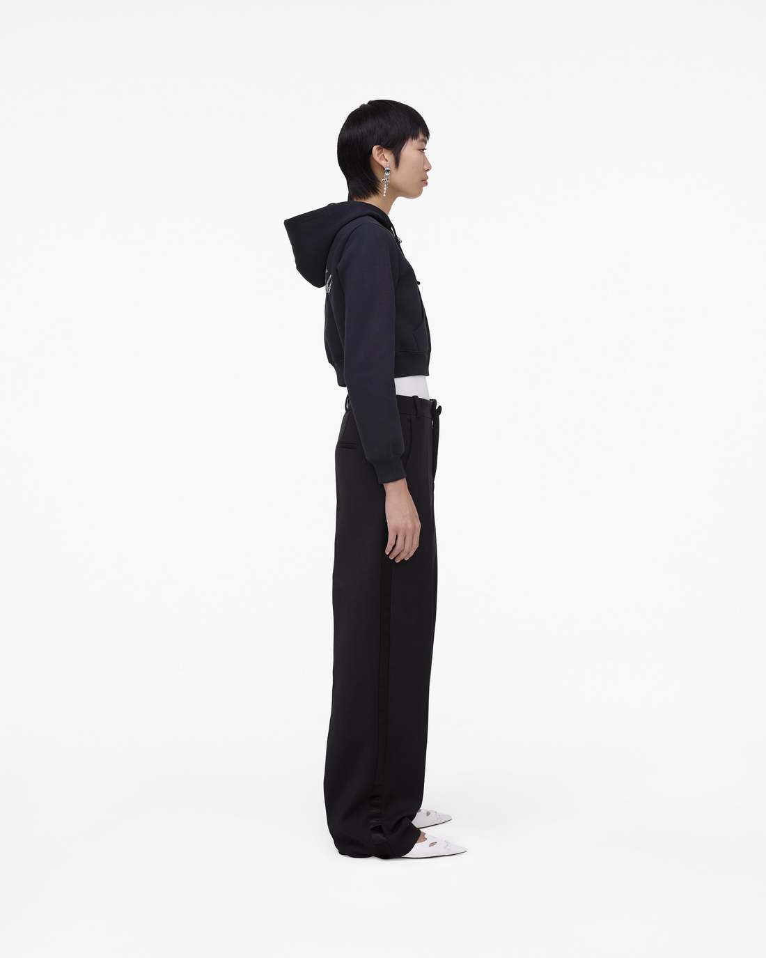 Charm Cropped Hoodie Black Marc Jacobs