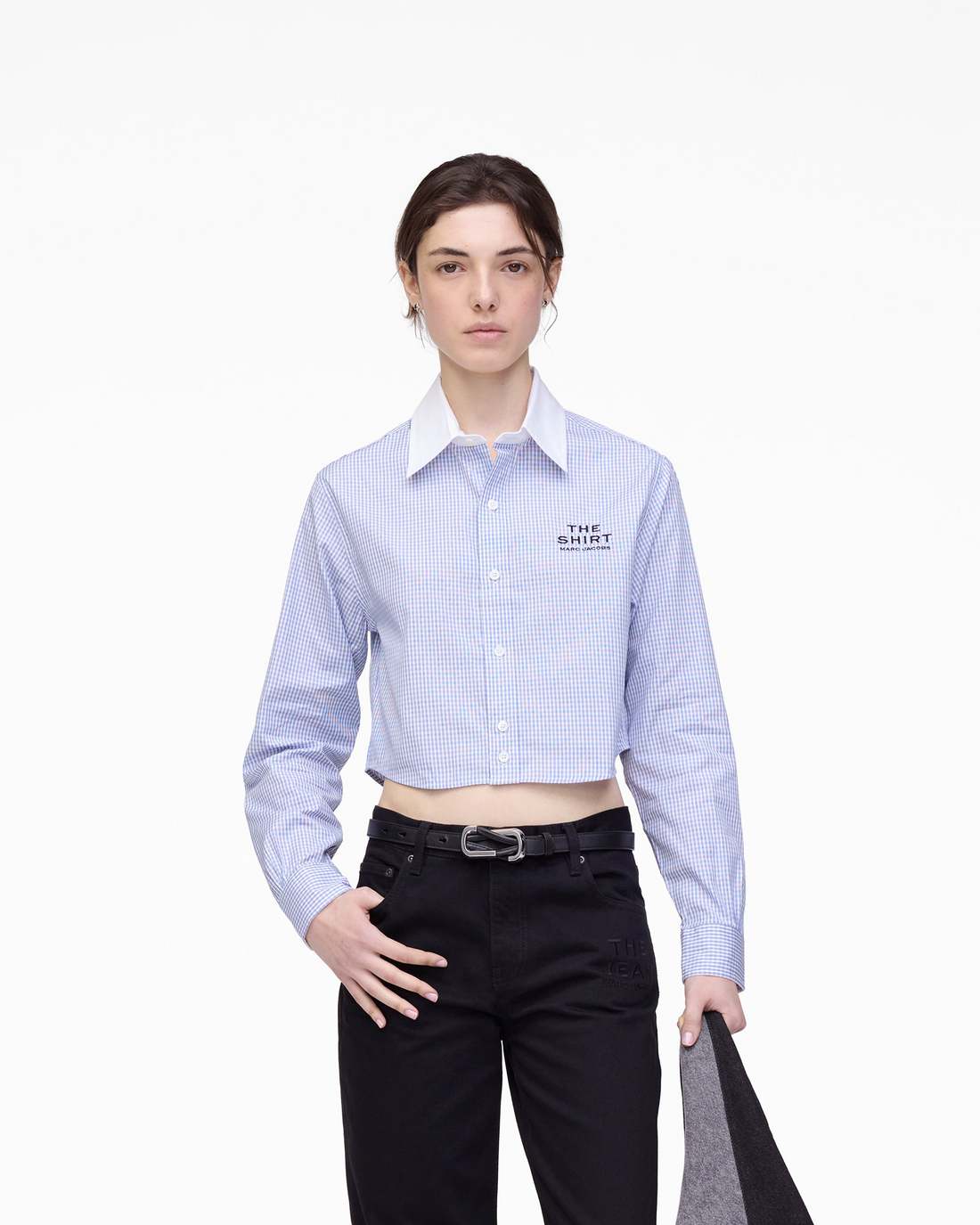 The Cropped Femme Shirt Blue Multi Marc Jacobs