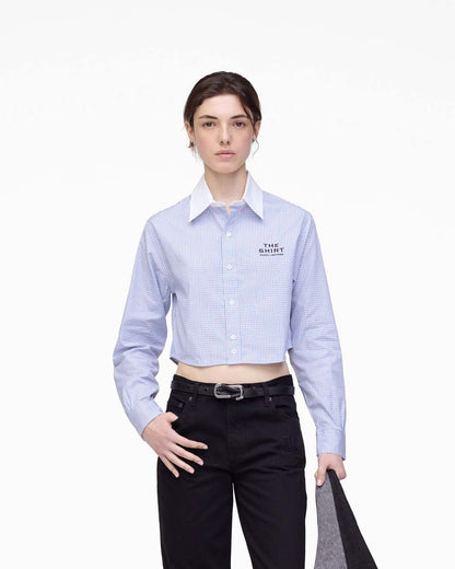 The Cropped Femme Shirt Blue Multi Marc Jacobs