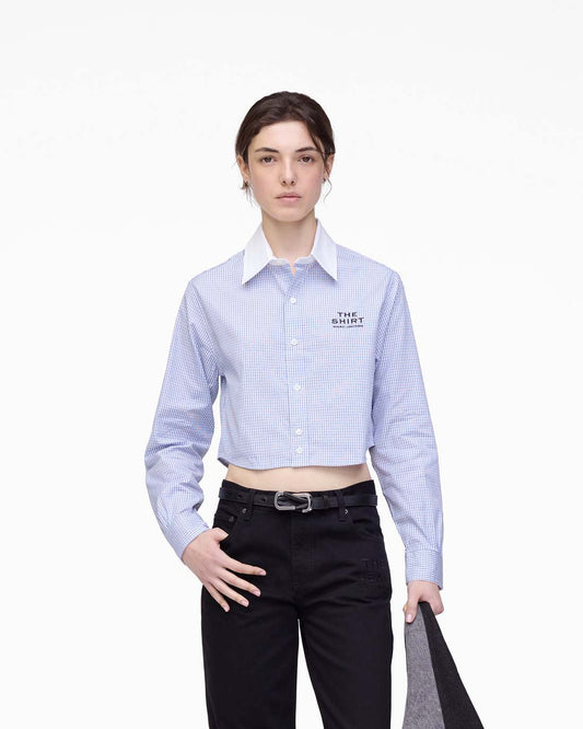 The Cropped Femme Shirt Blue Multi Marc Jacobs