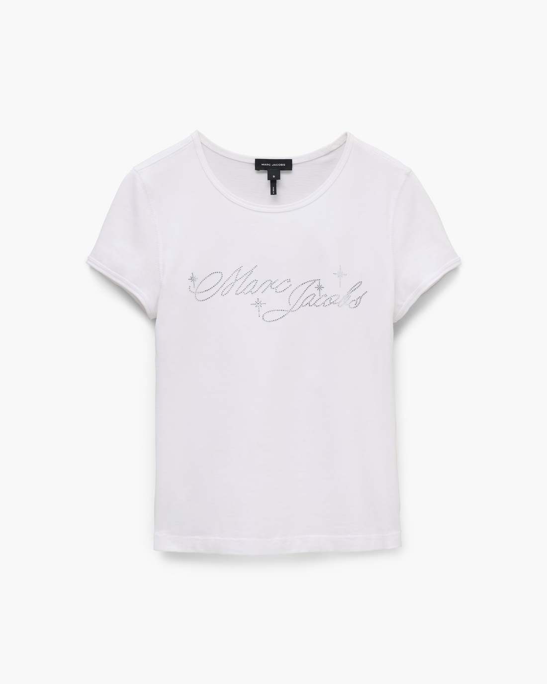 Charm Logo Shrunken Tee White Marc Jacobs