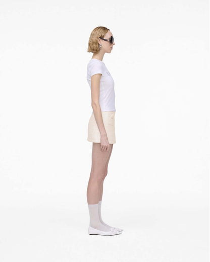 Charm Logo Shrunken Tee White Marc Jacobs