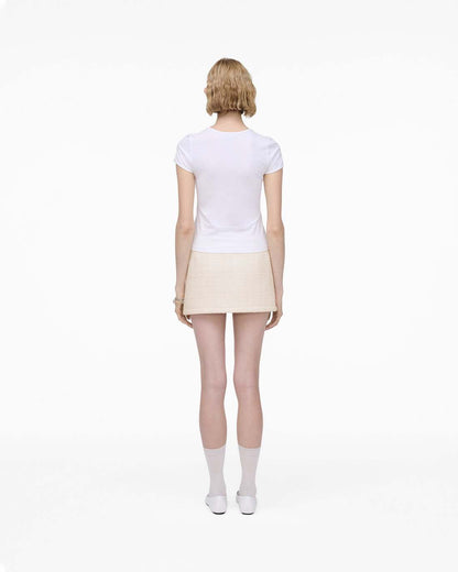 Charm Logo Shrunken Tee White Marc Jacobs