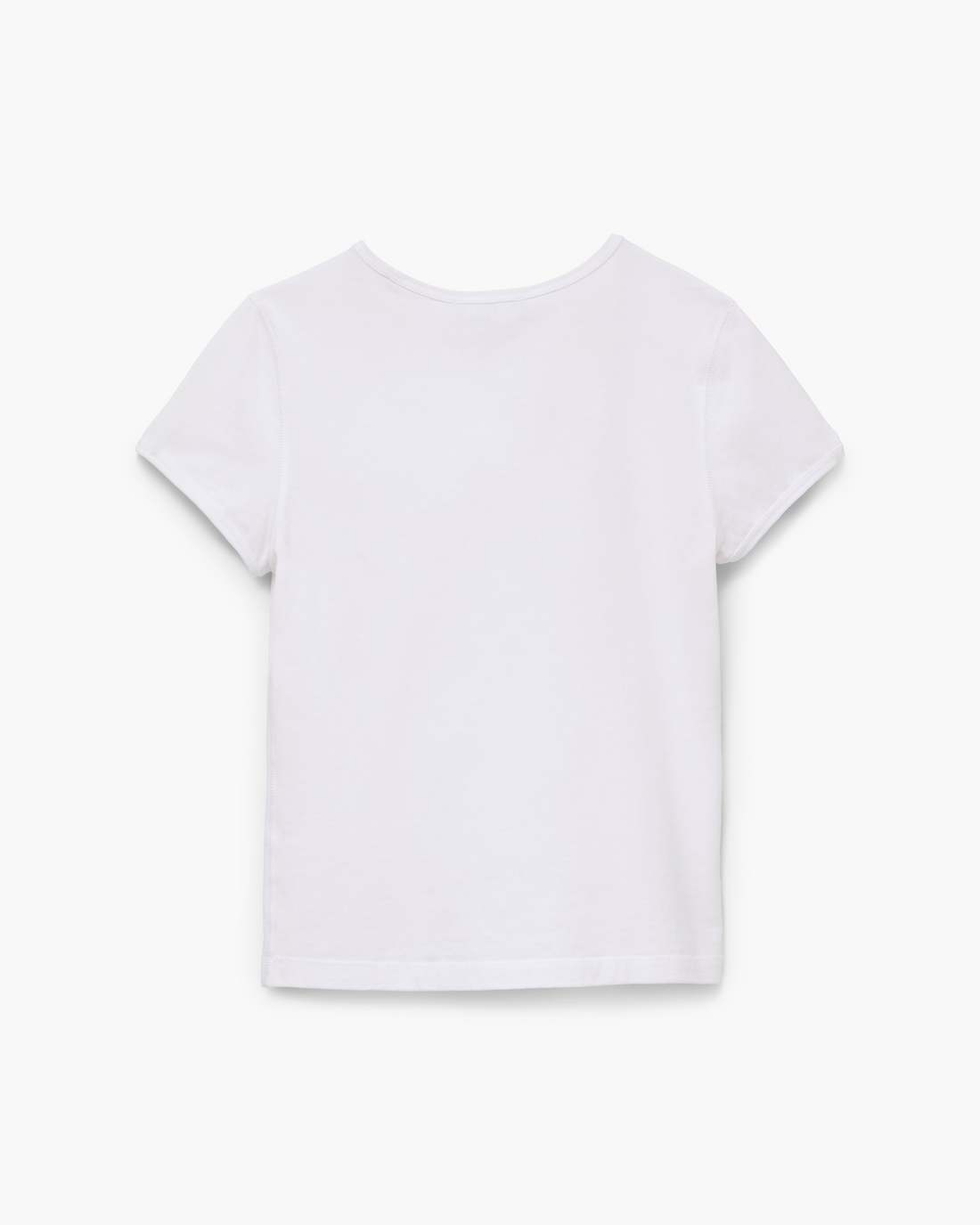 Charm Logo Shrunken Tee White Marc Jacobs