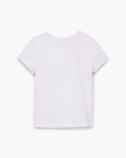 Charm Logo Shrunken Tee White Marc Jacobs