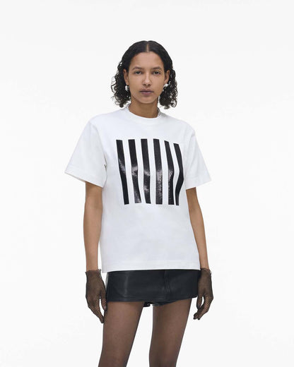The Stripe Box Tee White Marc Jacobs