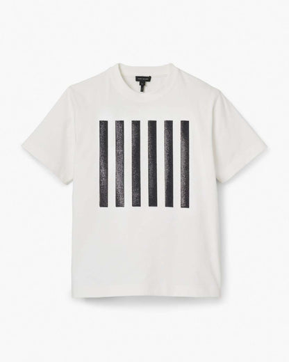 The Stripe Box Tee White Marc Jacobs