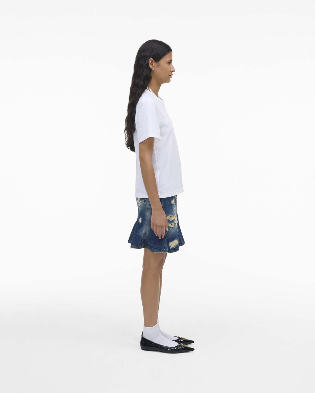 The Logo Baby Tee White Marc Jacobs