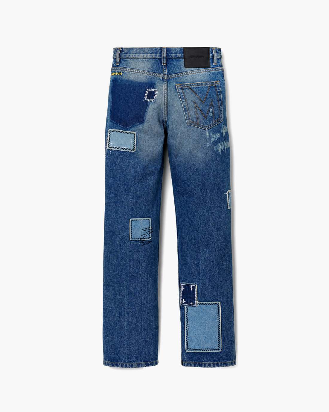 Patchwork Straight Jean Bright Indigo Marc Jacobs