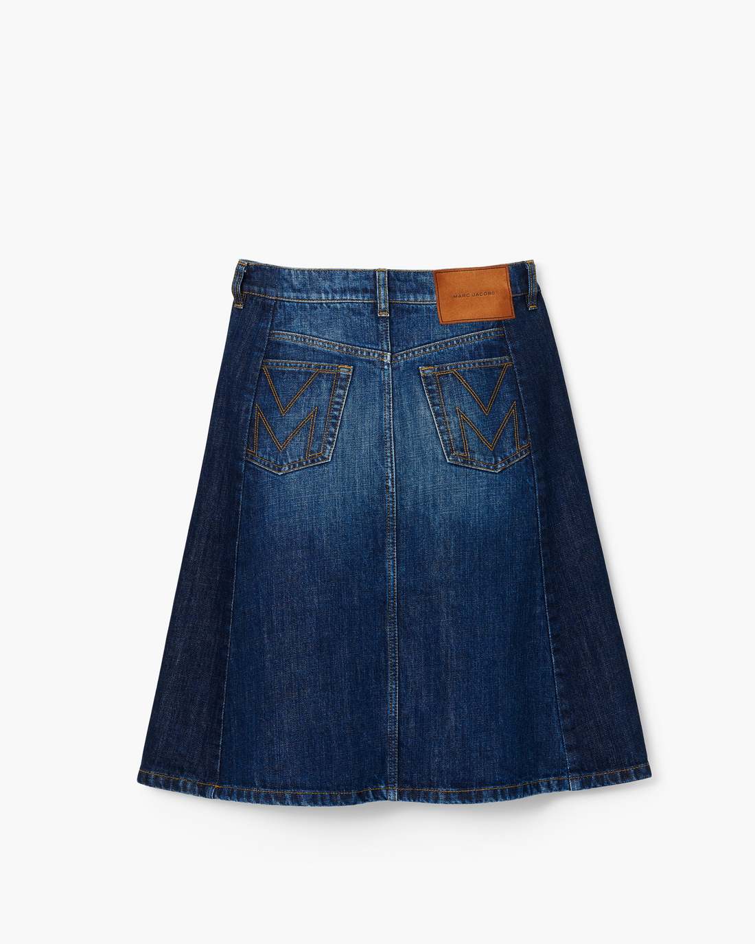 Two Tone Shadow Denim Skirt Dark Slub Indigo Marc Jacobs