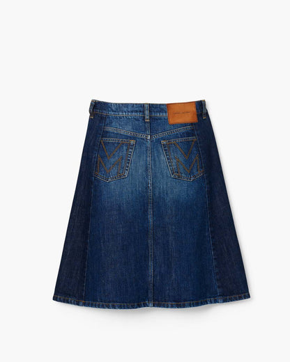 Two Tone Shadow Denim Skirt Dark Slub Indigo Marc Jacobs