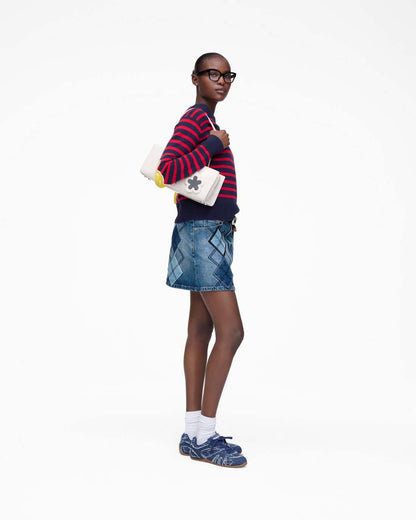 Argyle Patchwork Mini Skirt Bright Indigo Marc Jacobs