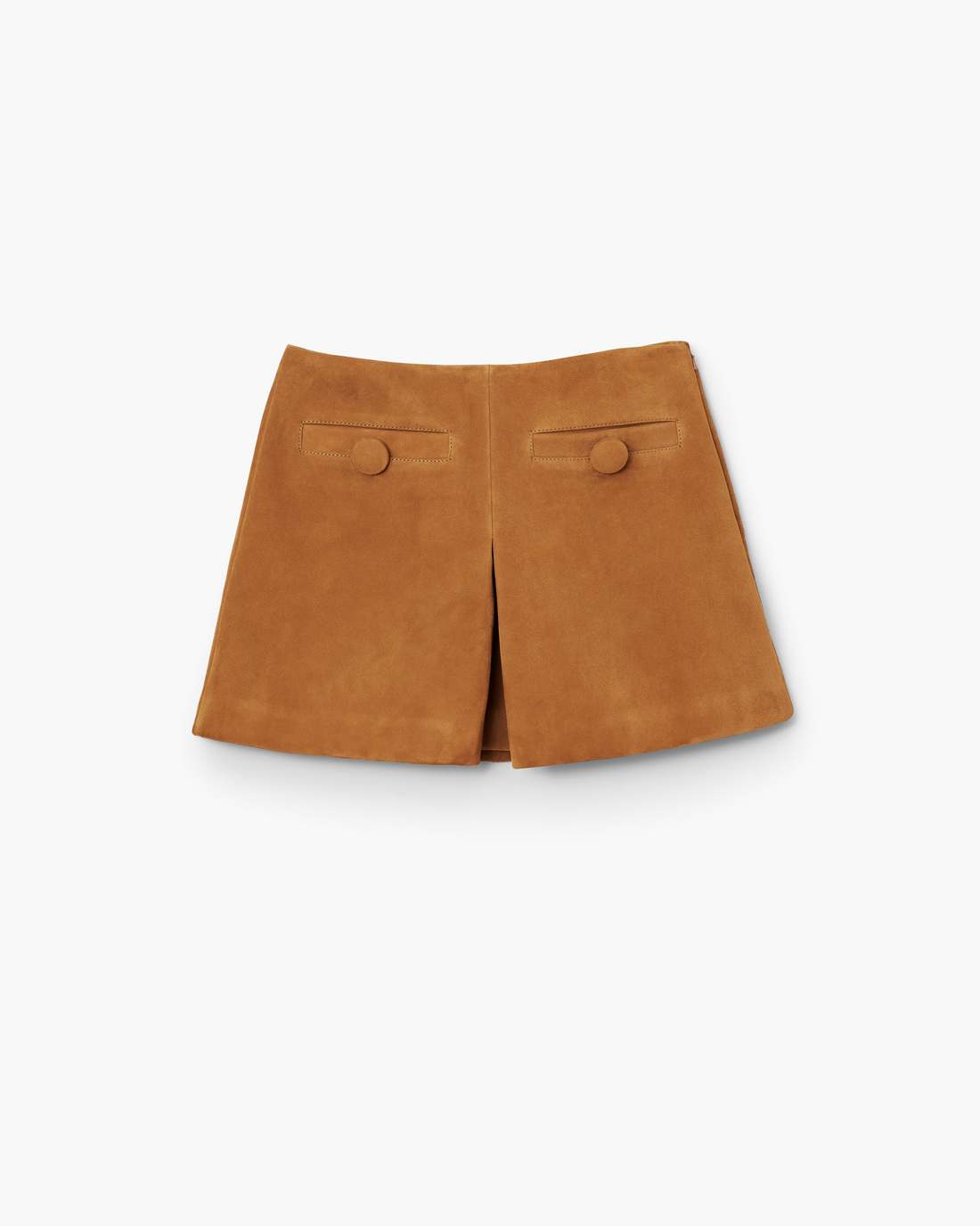 Suede Box Pleat Mini Skirt Copper Marc Jacobs