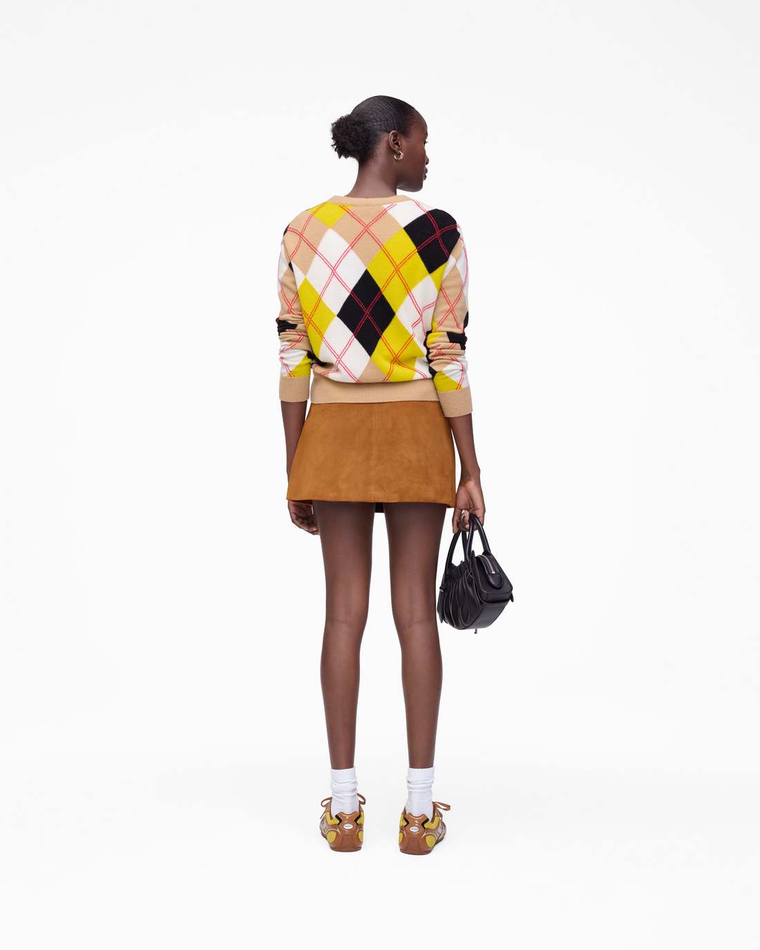 Suede Box Pleat Mini Skirt Copper Marc Jacobs