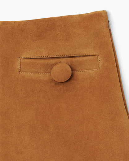 Suede Box Pleat Mini Skirt Copper Marc Jacobs